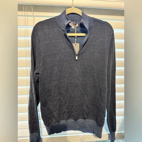 CANALI Italian High-Neck Zip Pullover Jumper - Size 50 - Picture 6 of 6